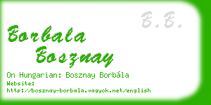 borbala bosznay business card